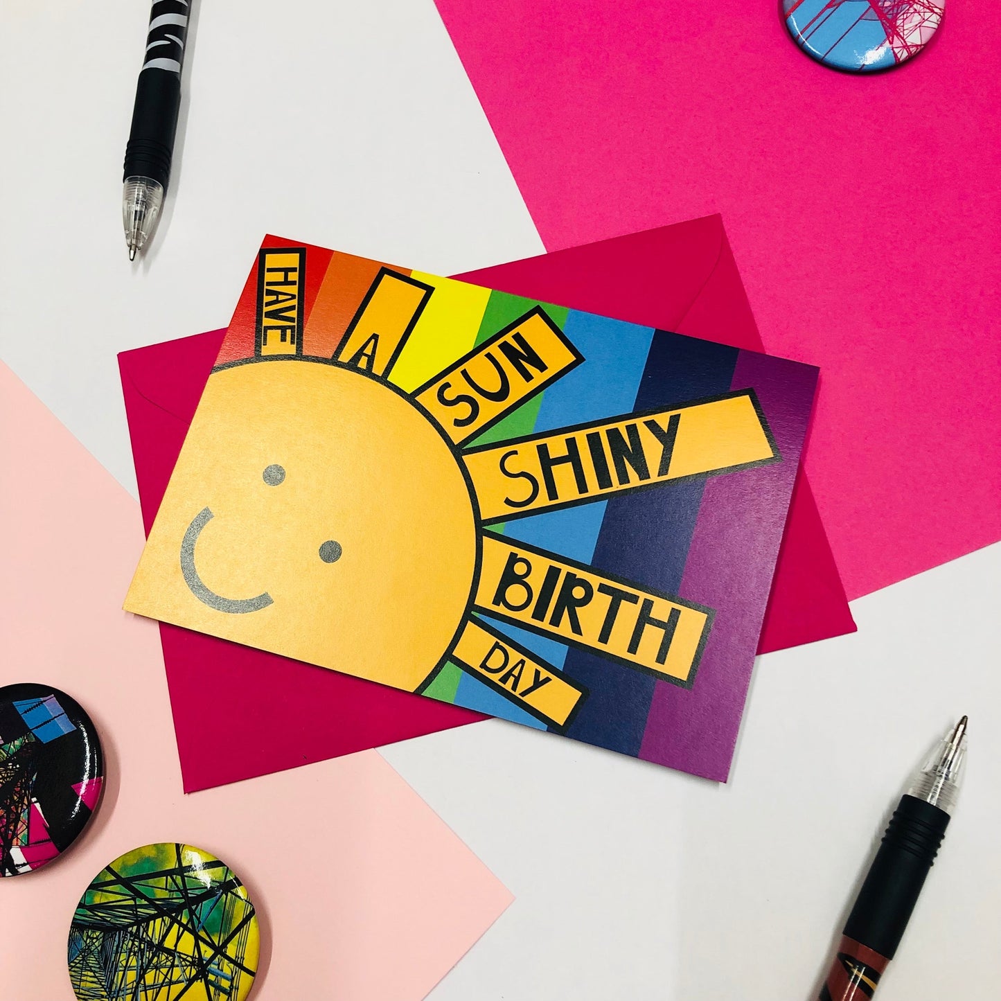 Sun Shiny Birthday Greetings Card