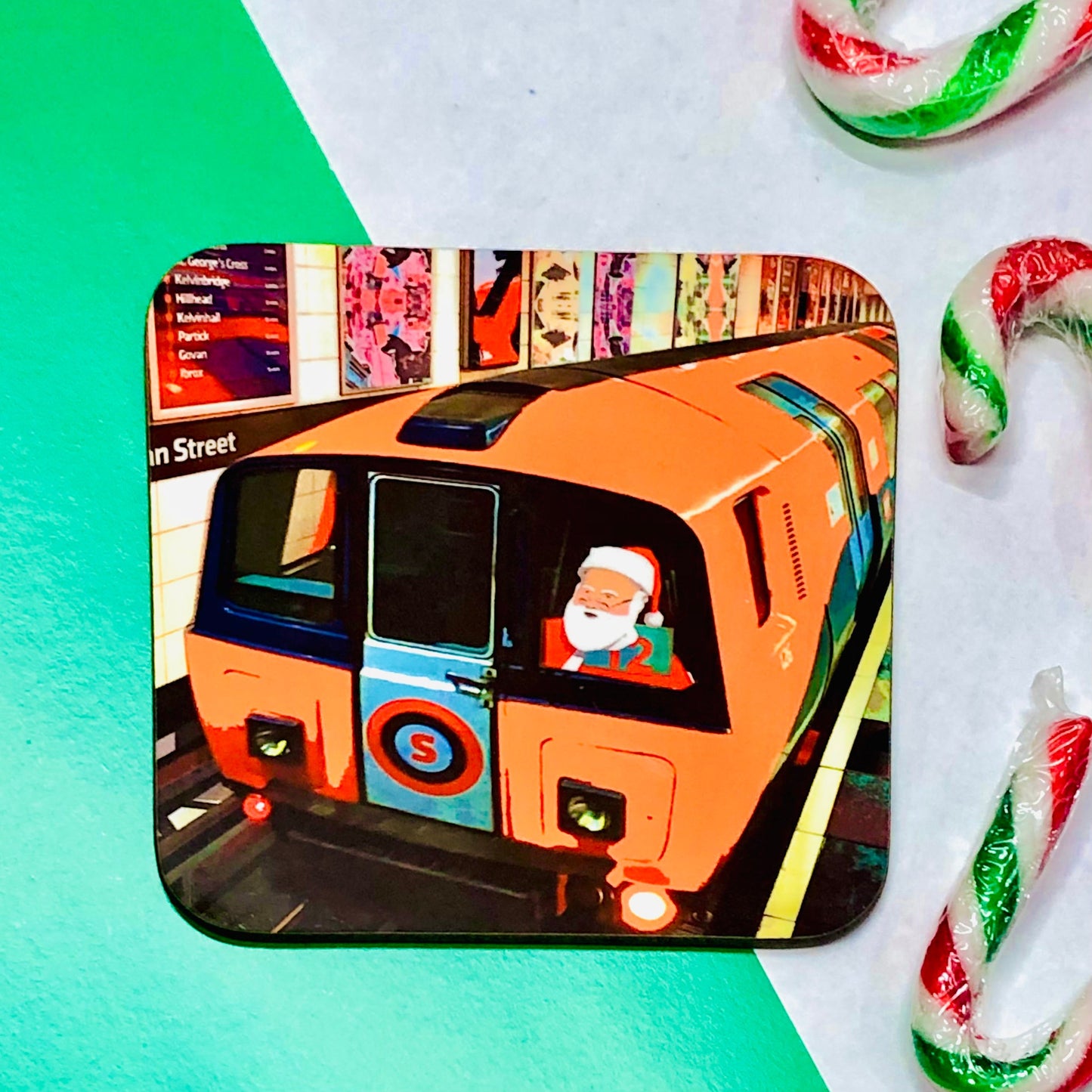 Subway Santa Coaster