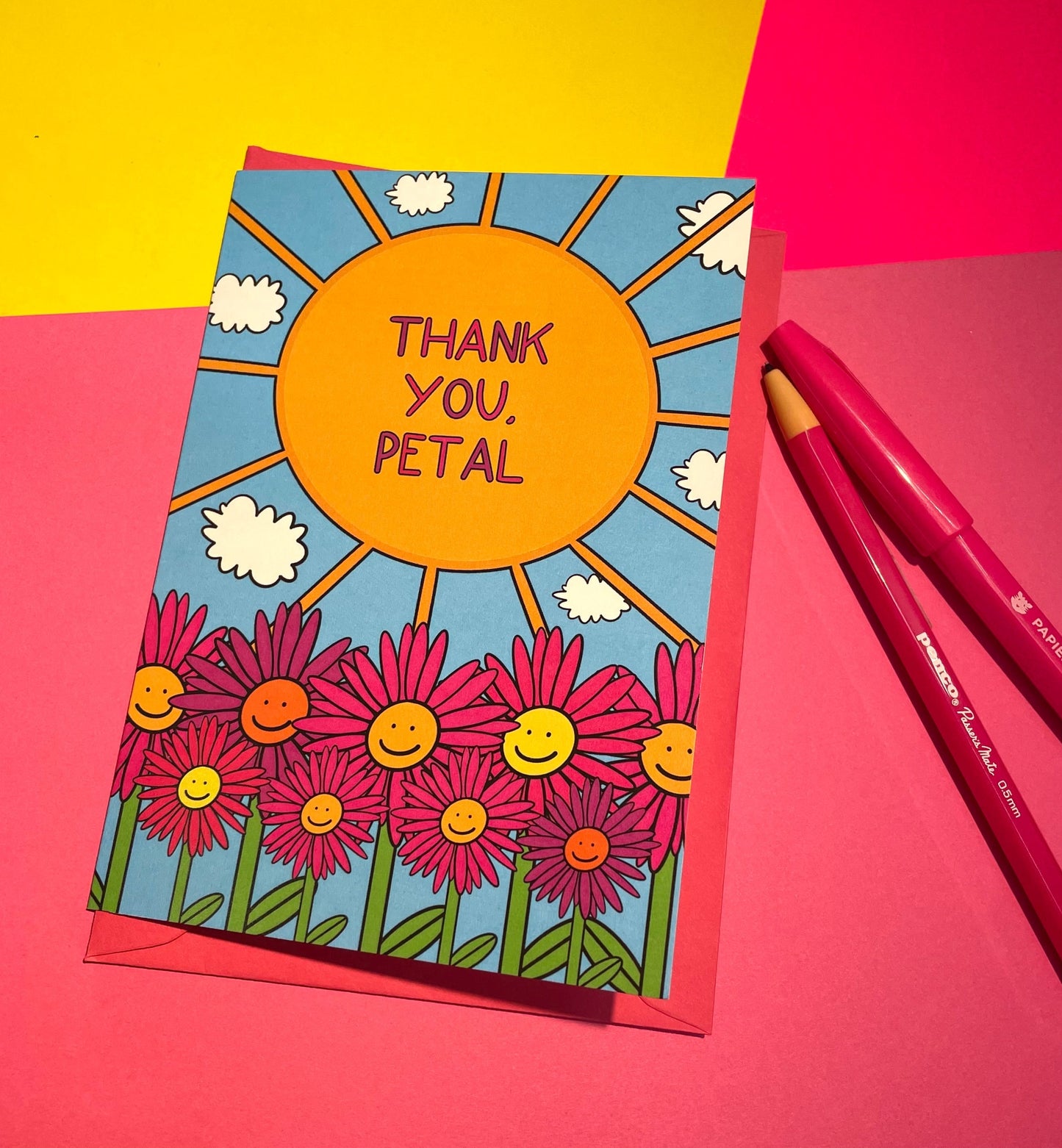 Thank You Petal Greetings Card