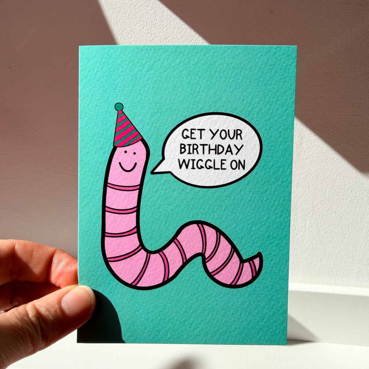 Birthday Wiggle Worm Card