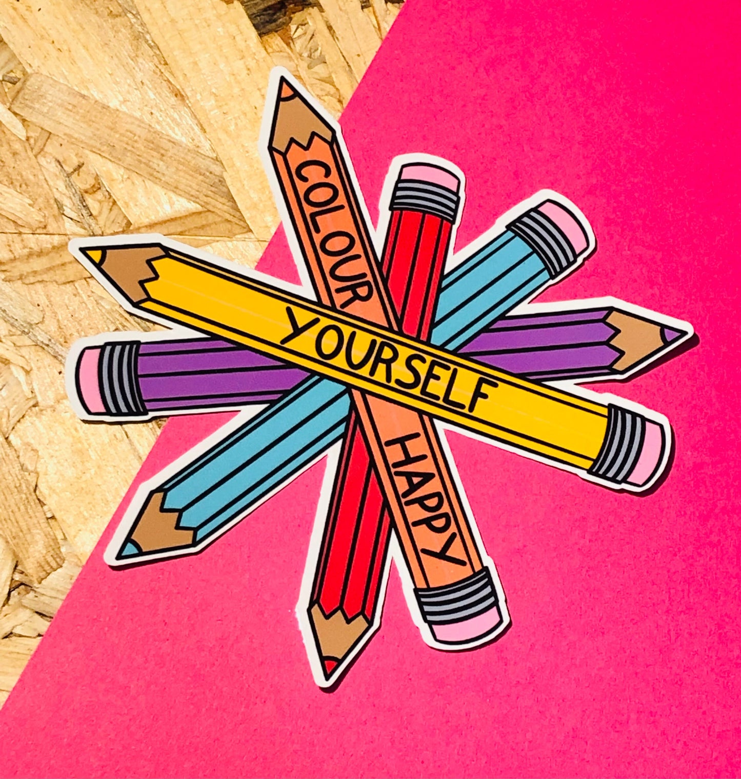 Colour Me Happy Sticker