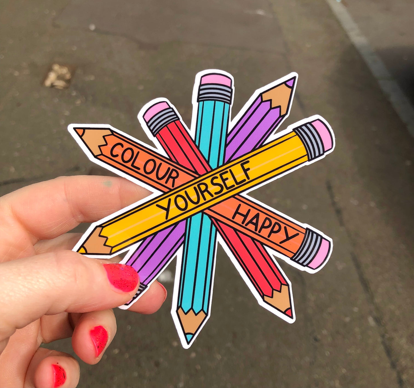 Colour Me Happy Sticker