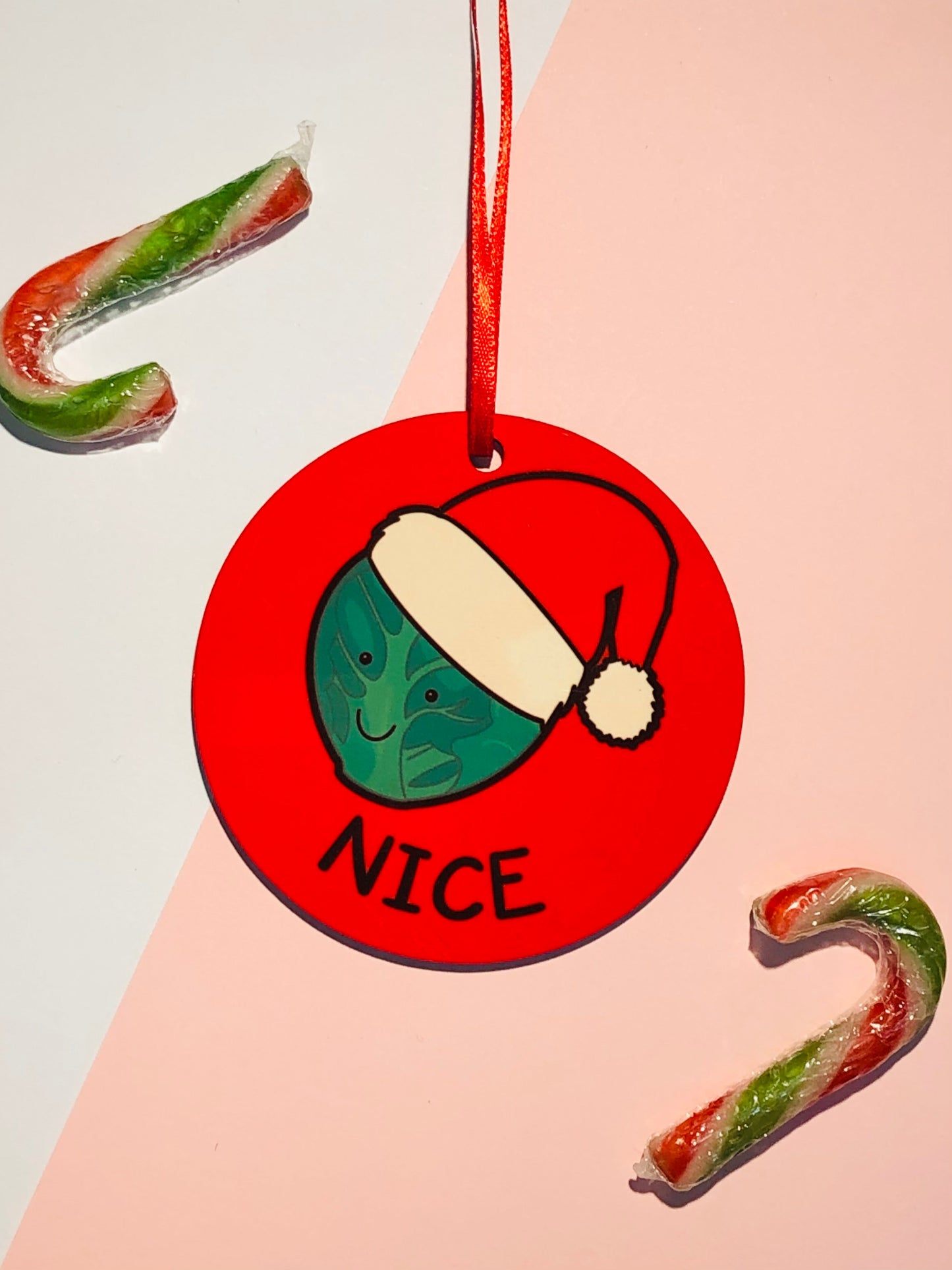 Naughty Nice Sprout Christmas Decoration
