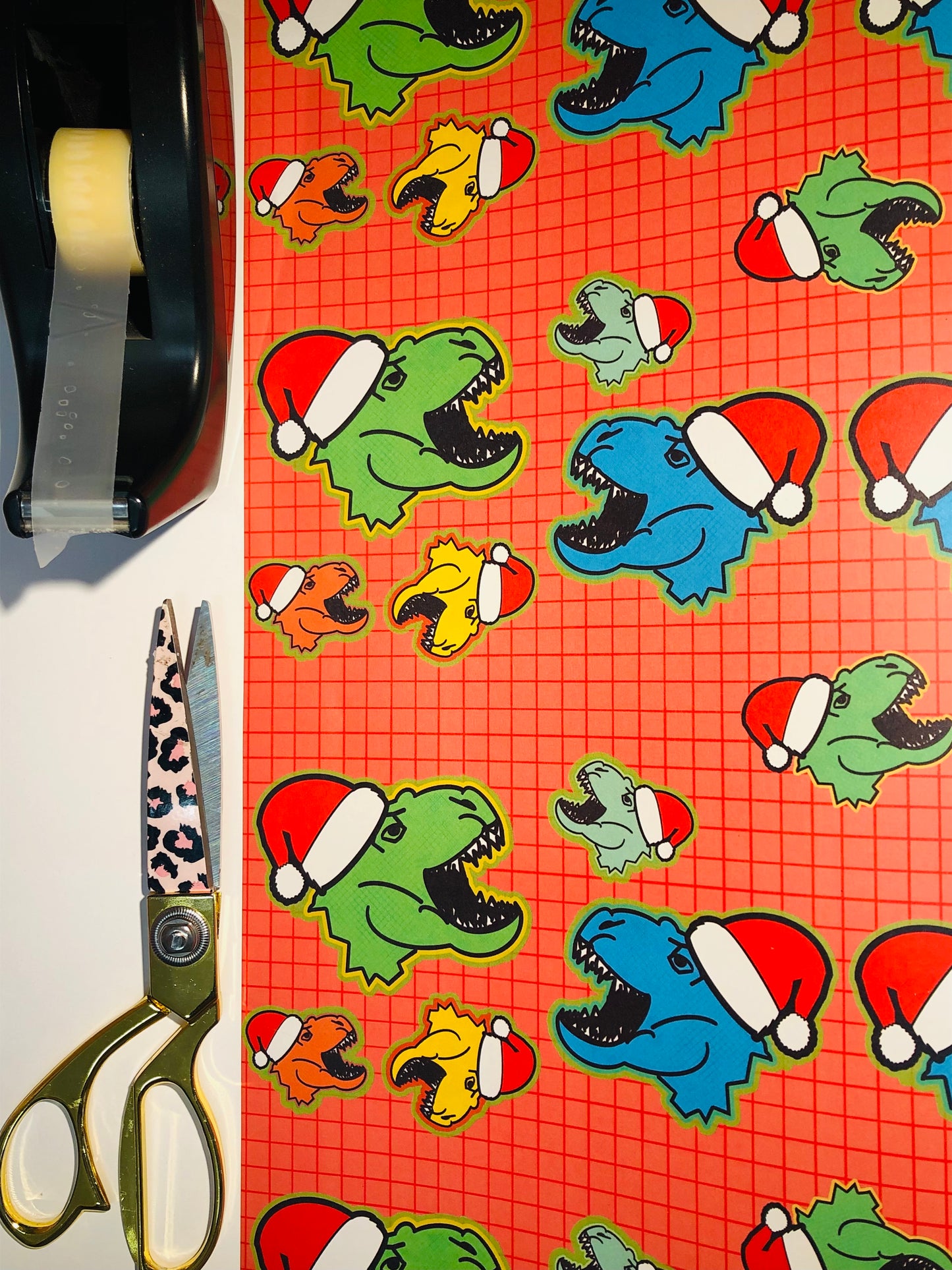 T Rex Christmas Wrapping Paper