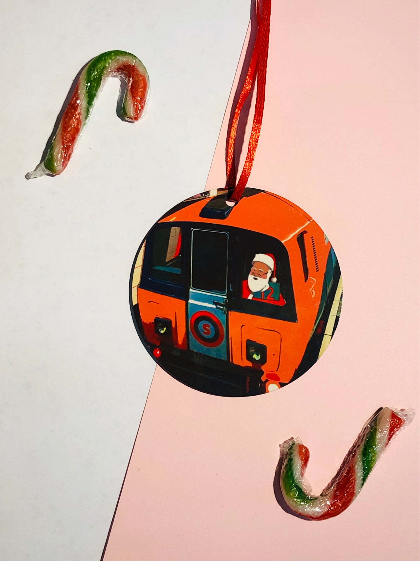 Subway Santa Christmas Decoration