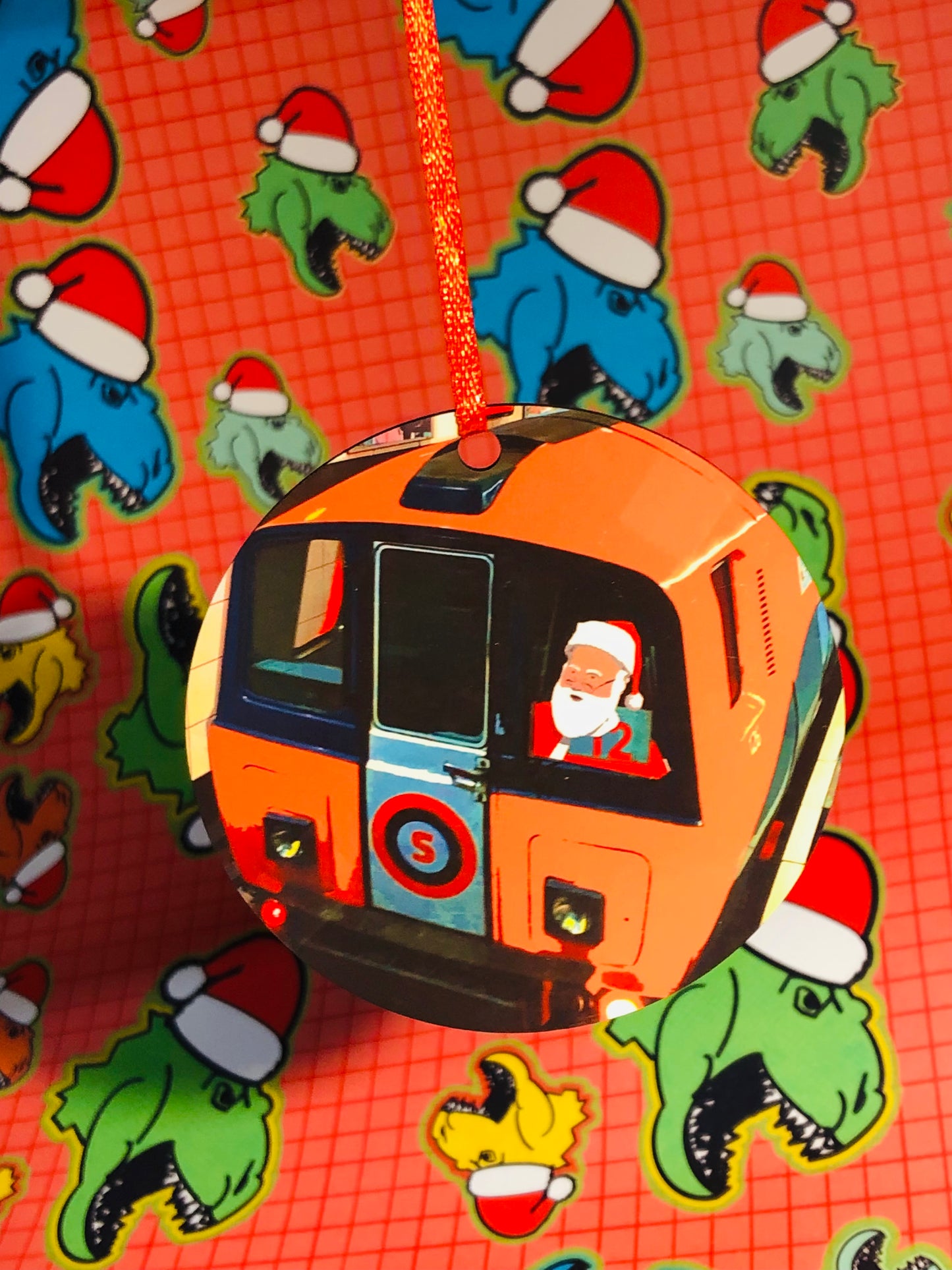 Subway Santa Christmas Decoration