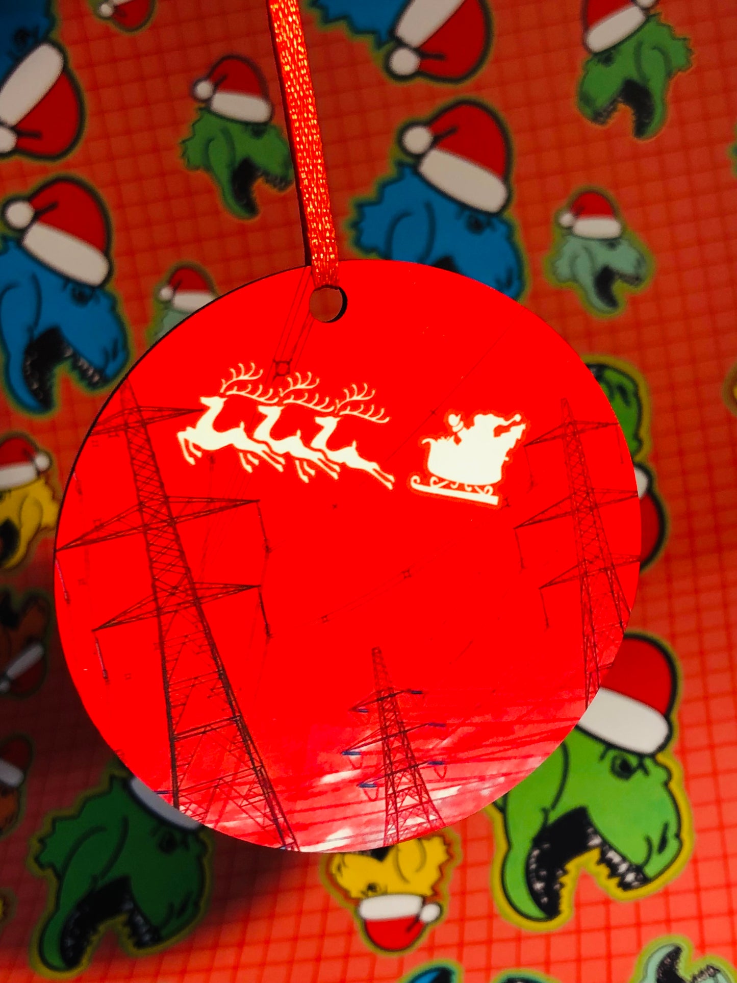 Red Pylon Christmas Decoration