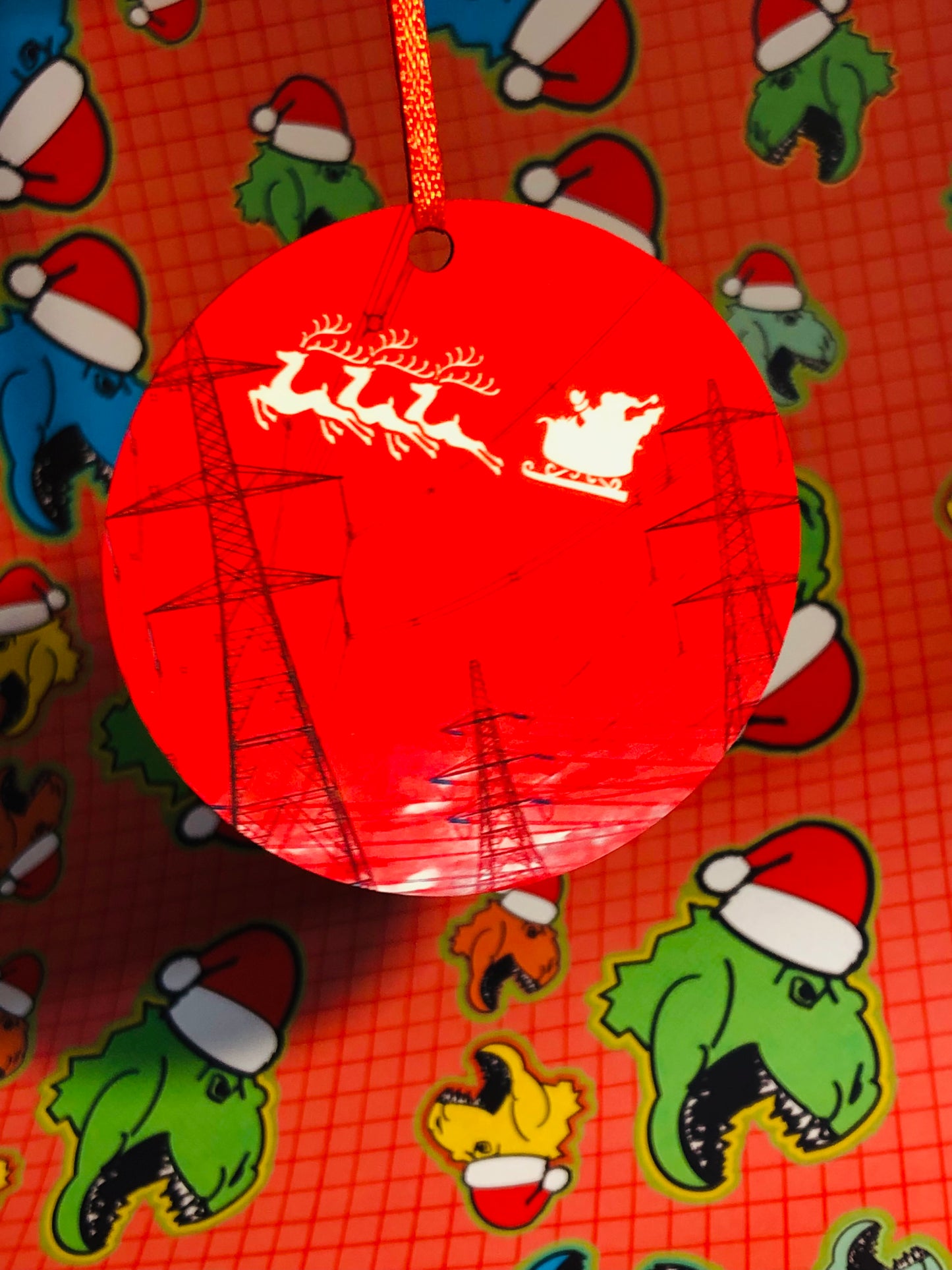 Red Pylon Christmas Decoration