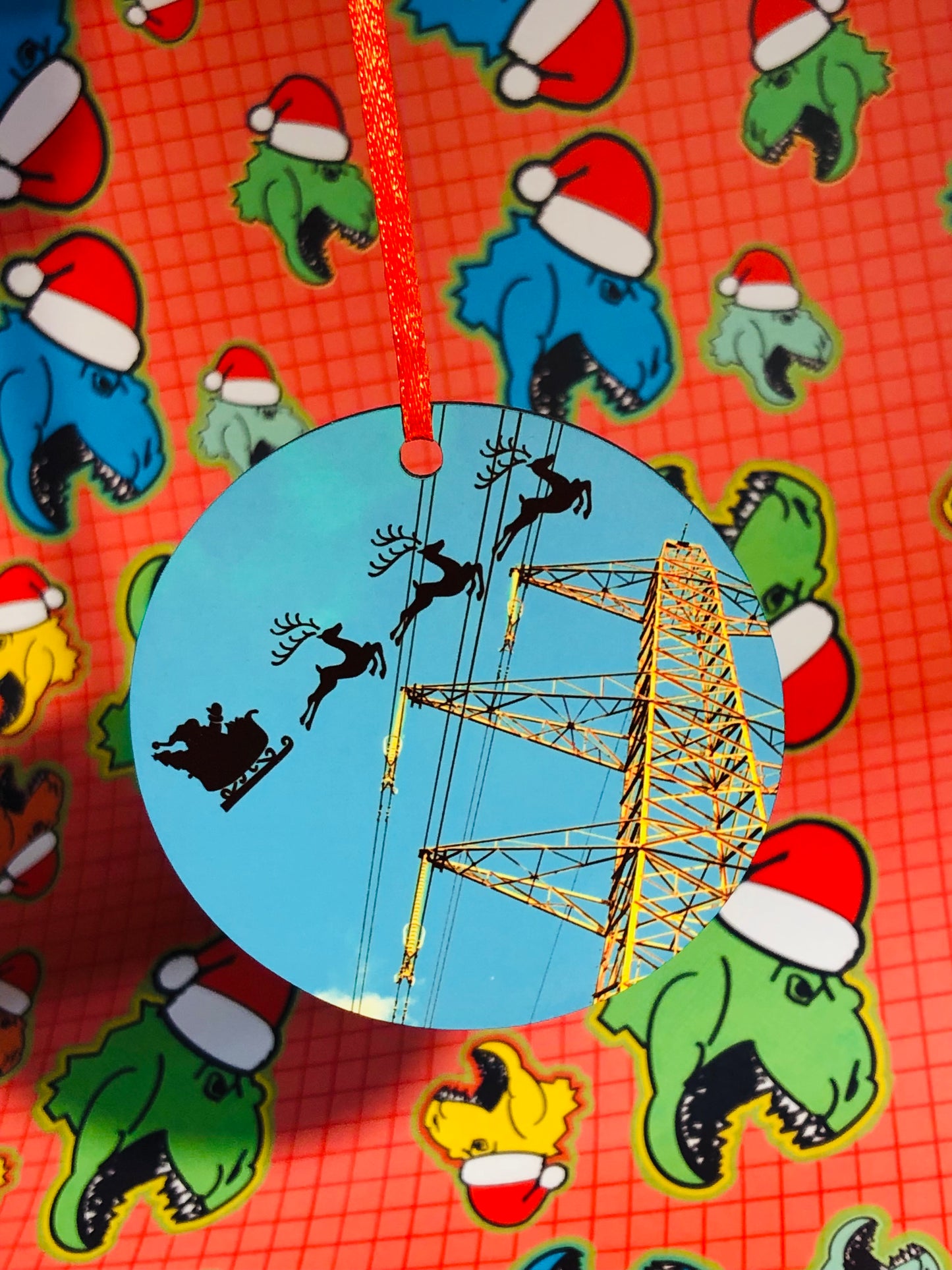 Blue Pylon Christmas Decoration