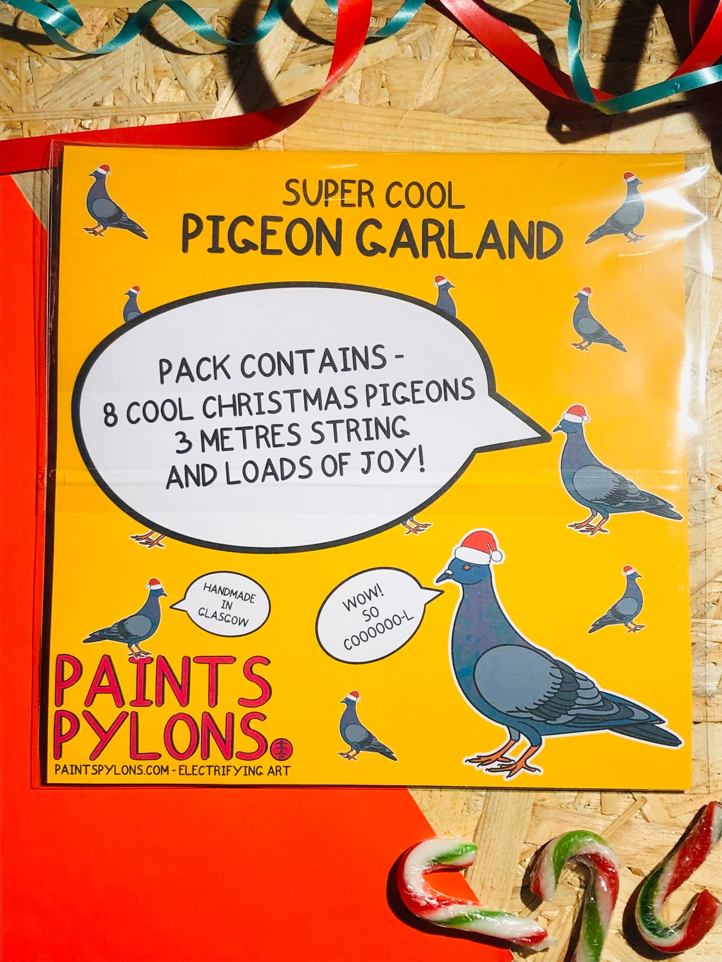 Coool Christmas Pigeon Garland