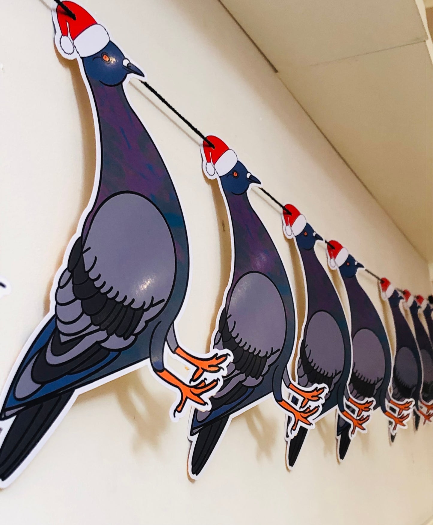 Coool Christmas Pigeon Garland