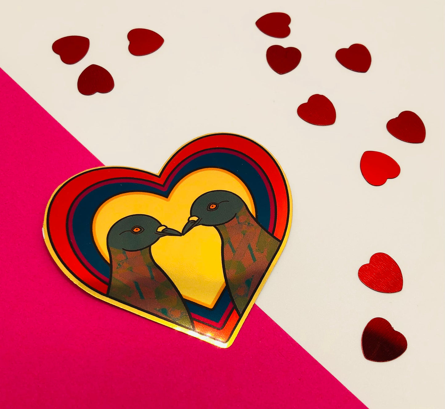 Pigeon Love Sticker