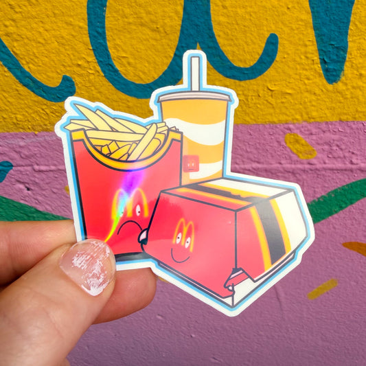 Happy/Sad Take Away Sticker