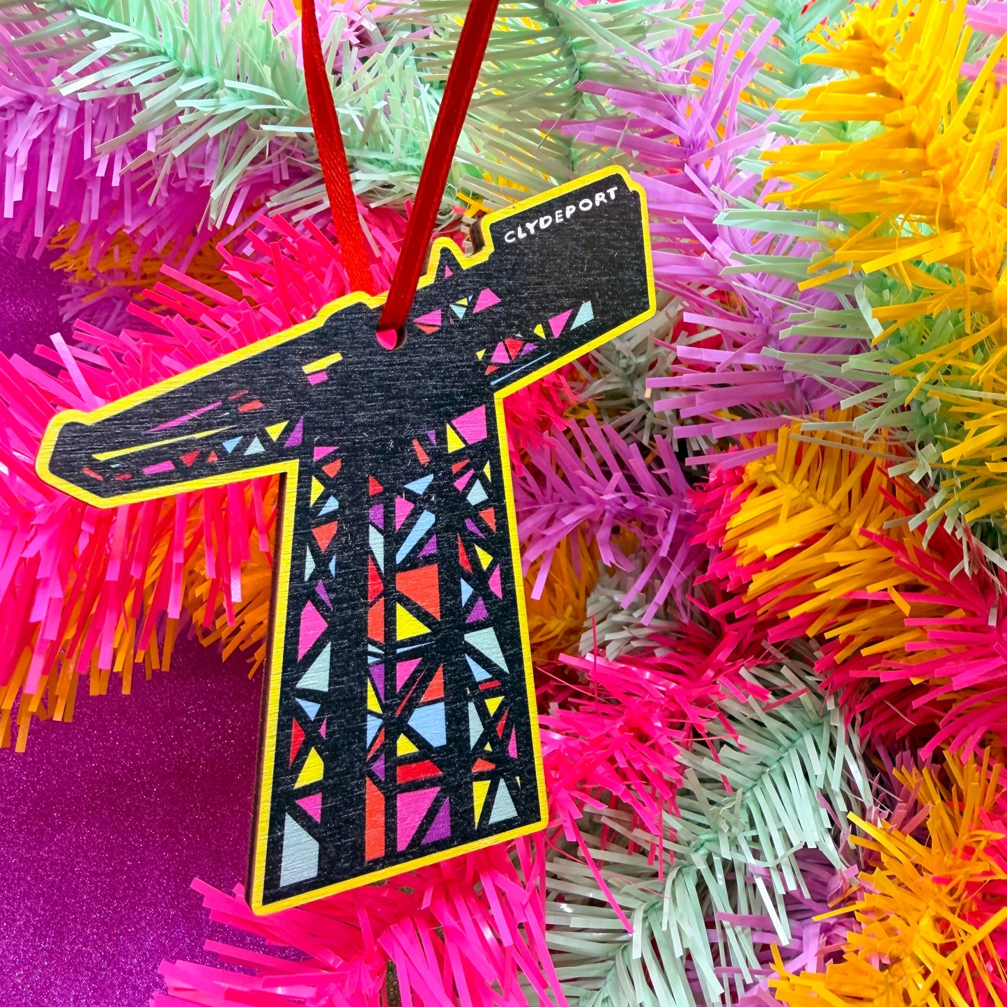 Finnieston Crane Wooden Christmas Decoration