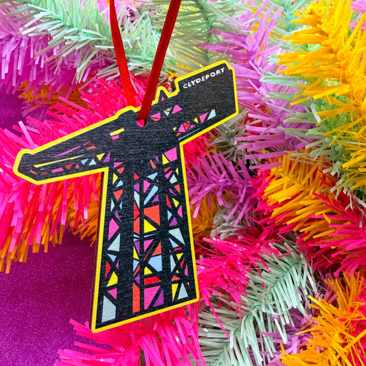 Finnieston Crane Wooden Christmas Decoration