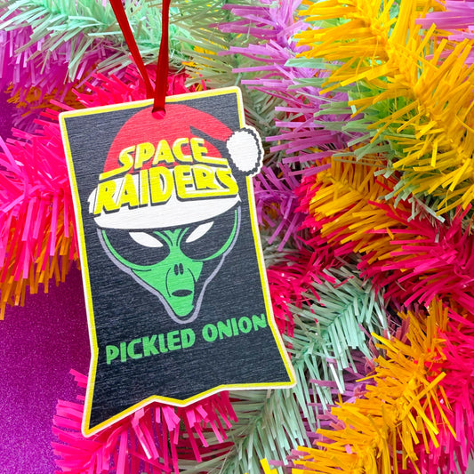 Space Raiders Wooden Christmas Decoration