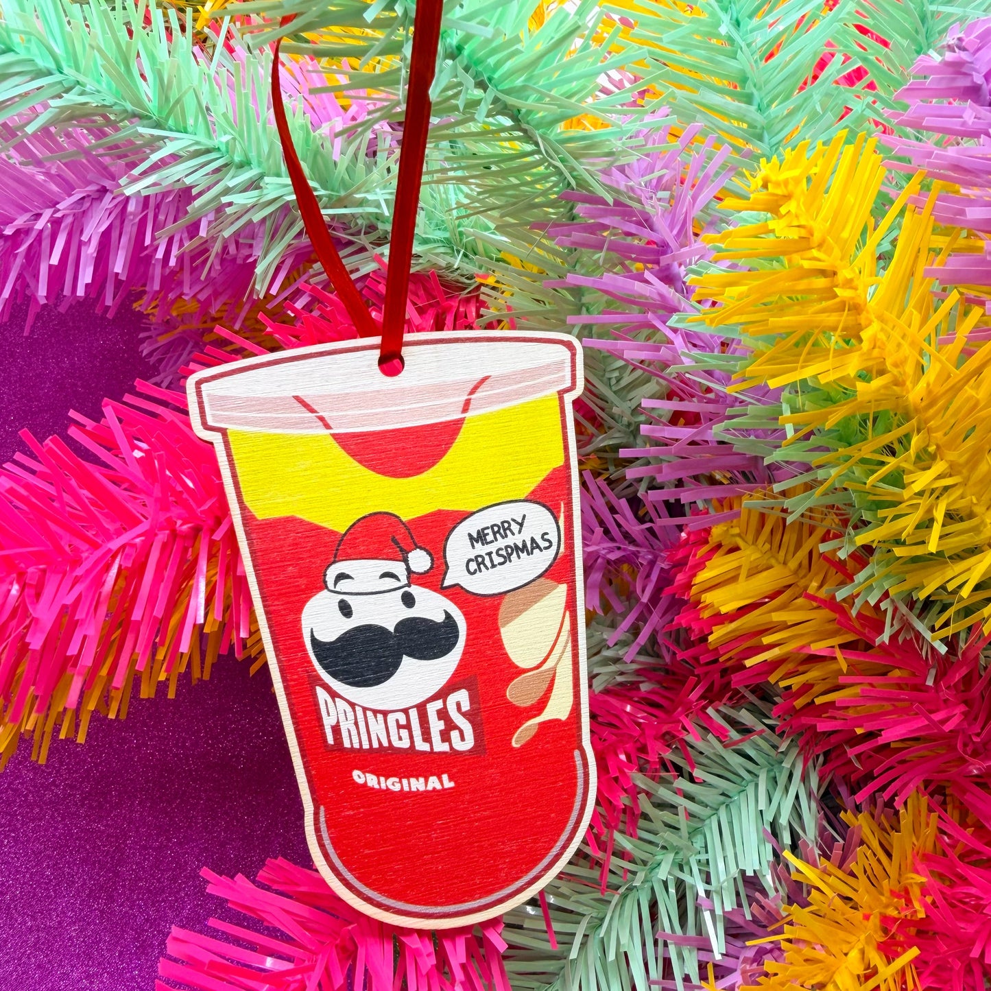 Pringles Wooden Christmas Decoration