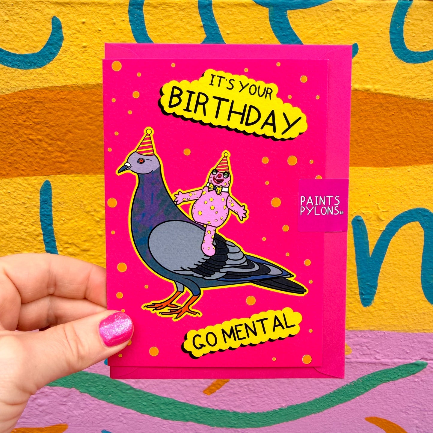 Blobby and Pigeon Birthday Card