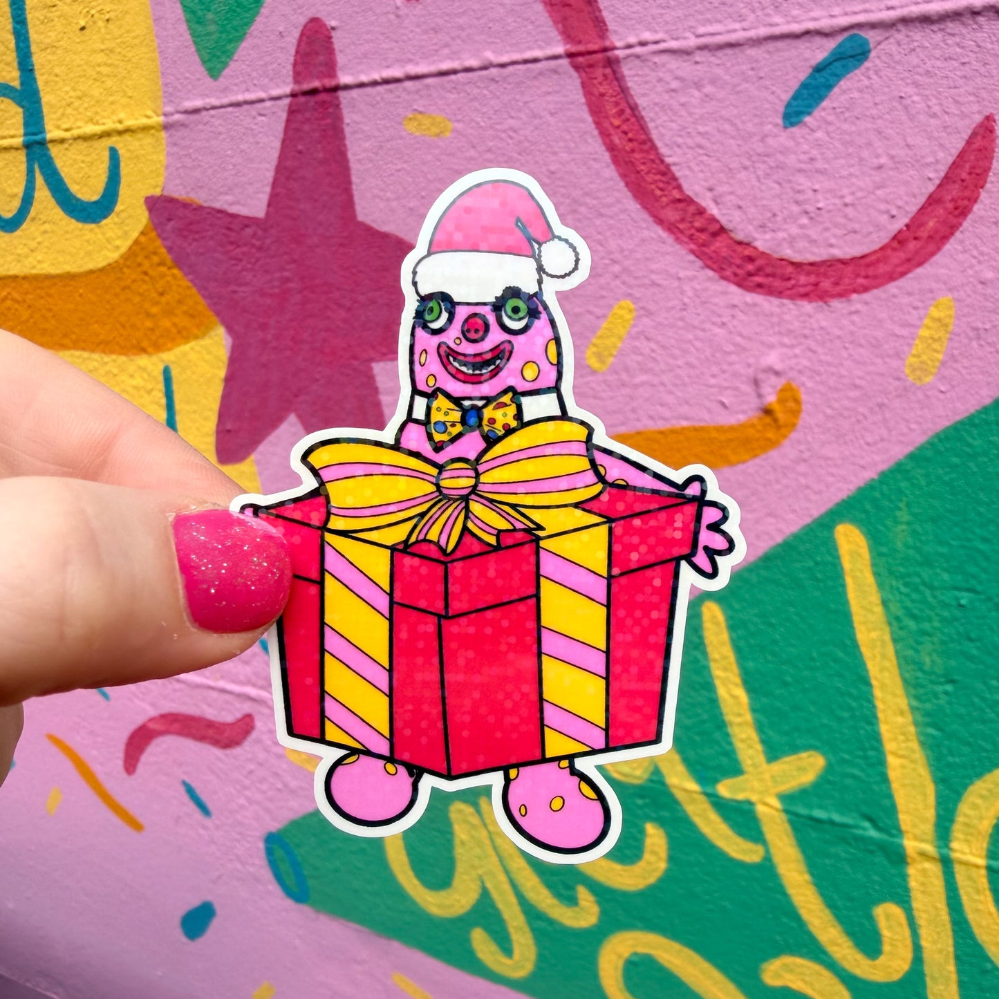 Blobby Christmas Present Sticker