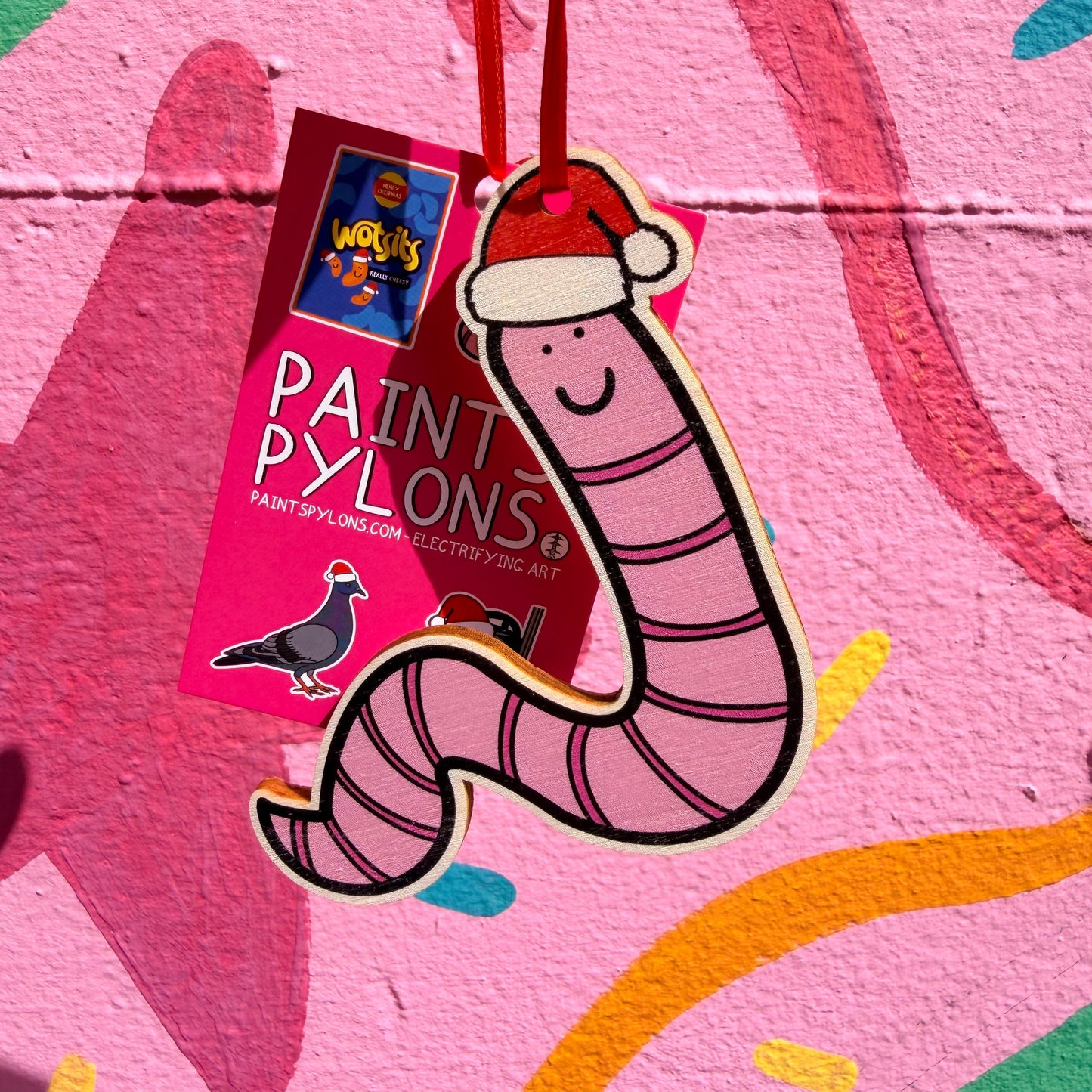 Worm Wooden Christmas Decoration