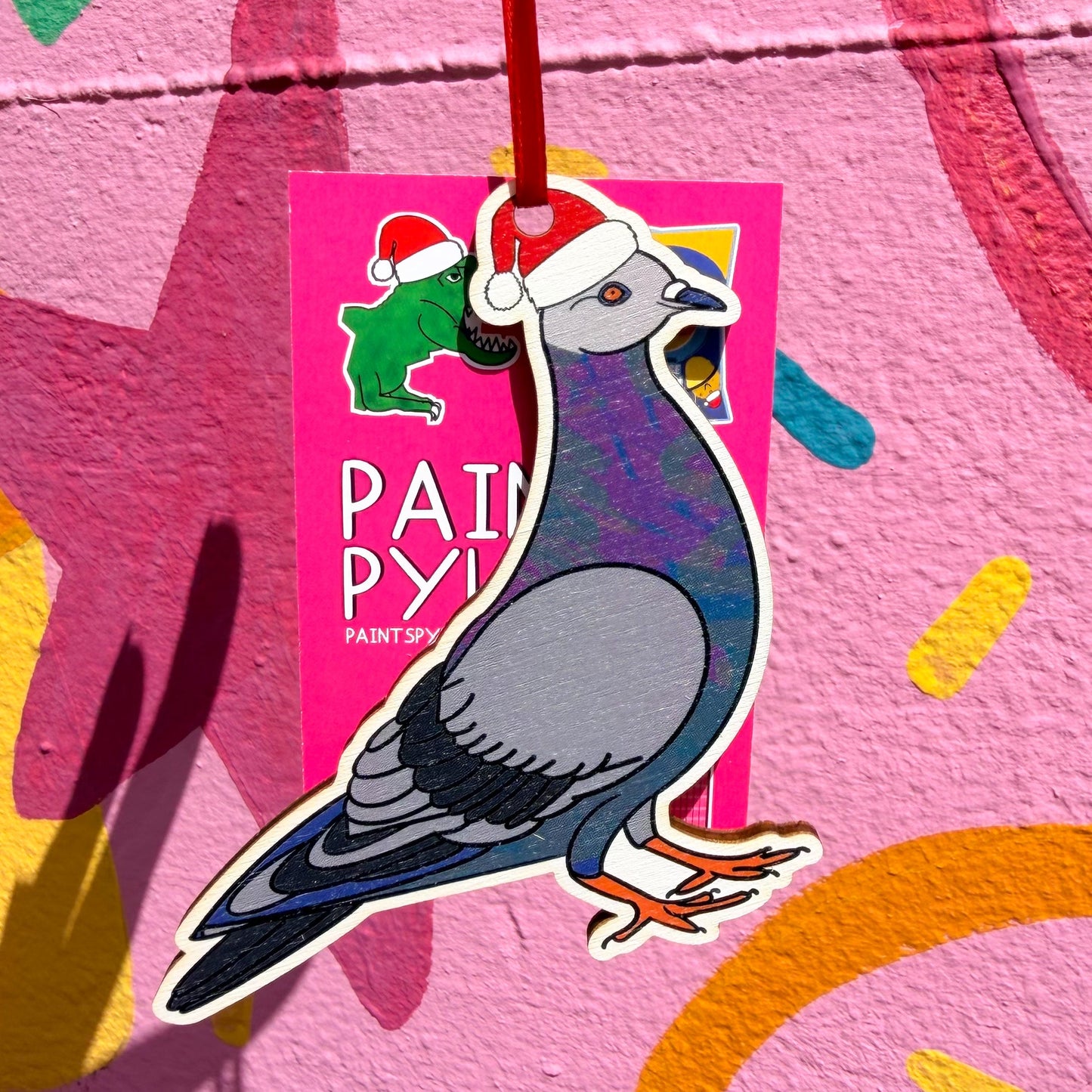 Pigeon Wooden Christmas Decoration