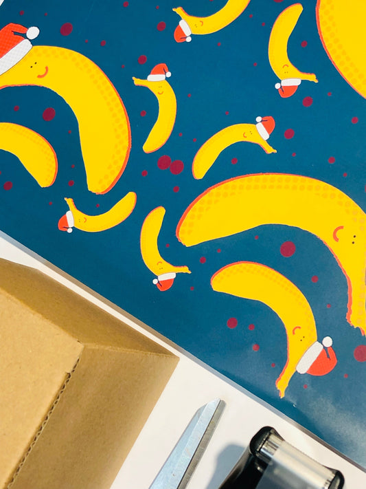 Christmas Banana Wrapping Paper