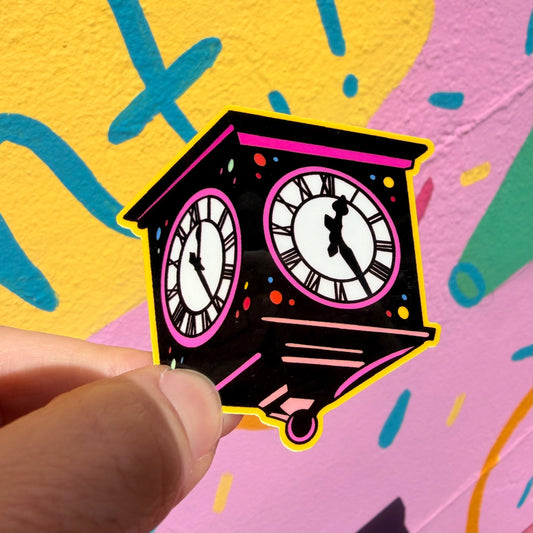 Central Station Clock Drawing Sticker