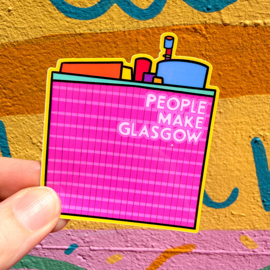 People Make Glasgow Drawing Sticker