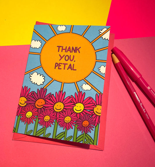 Thank You Petal Greetings Card