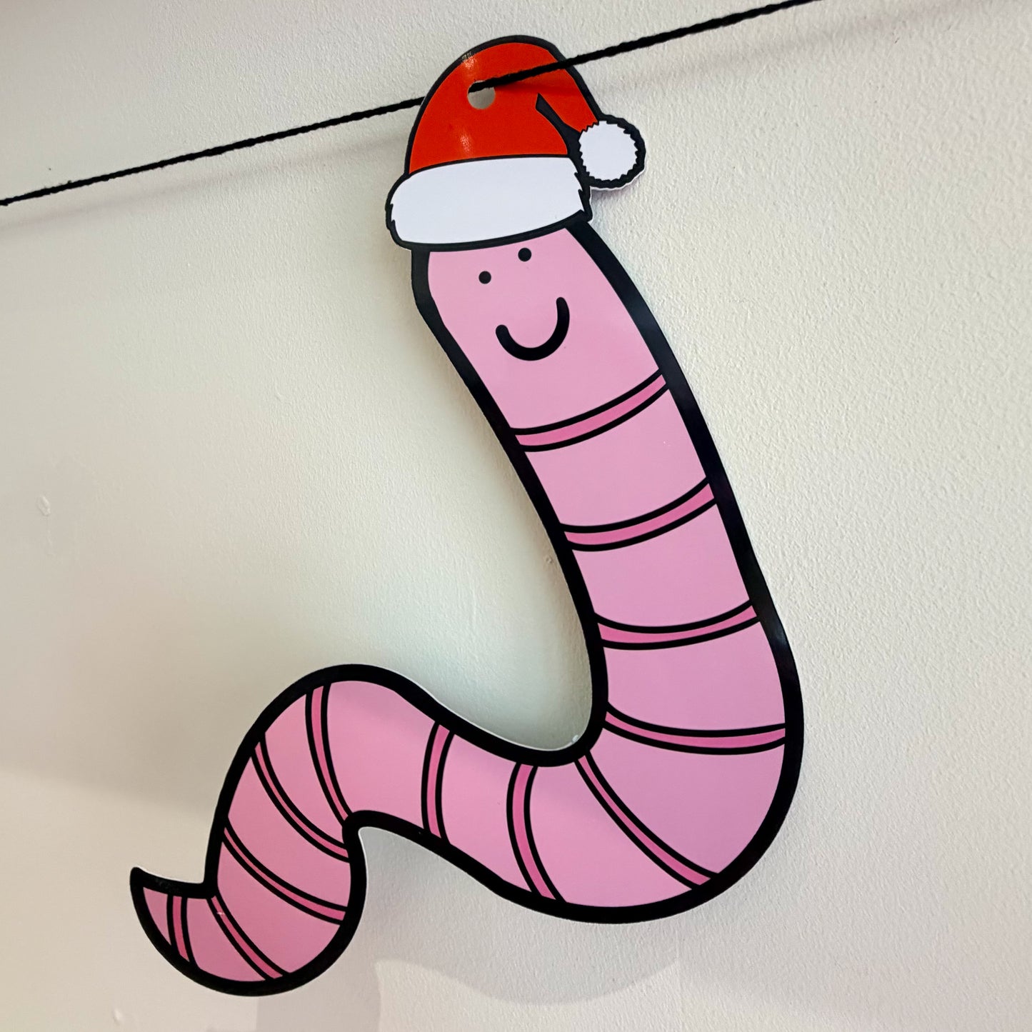 Cute Worm Christmas Garland