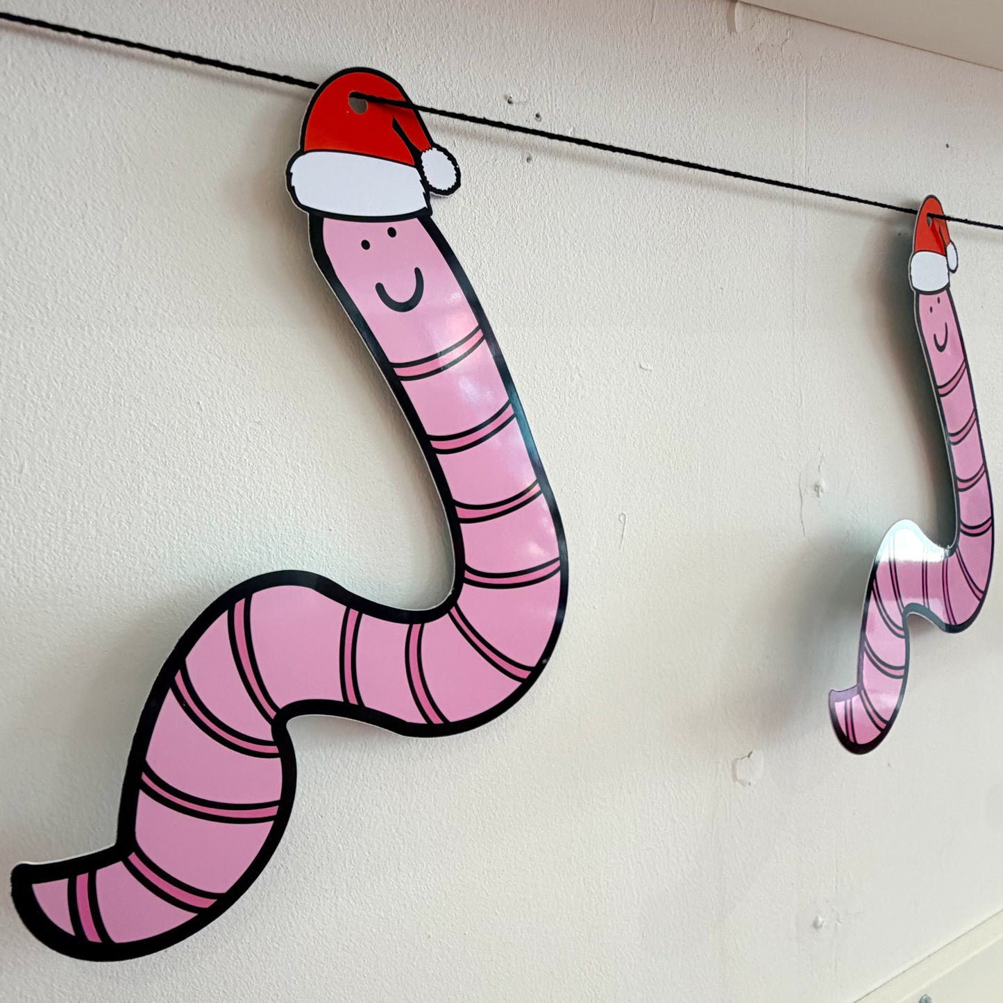 Cute Worm Christmas Garland