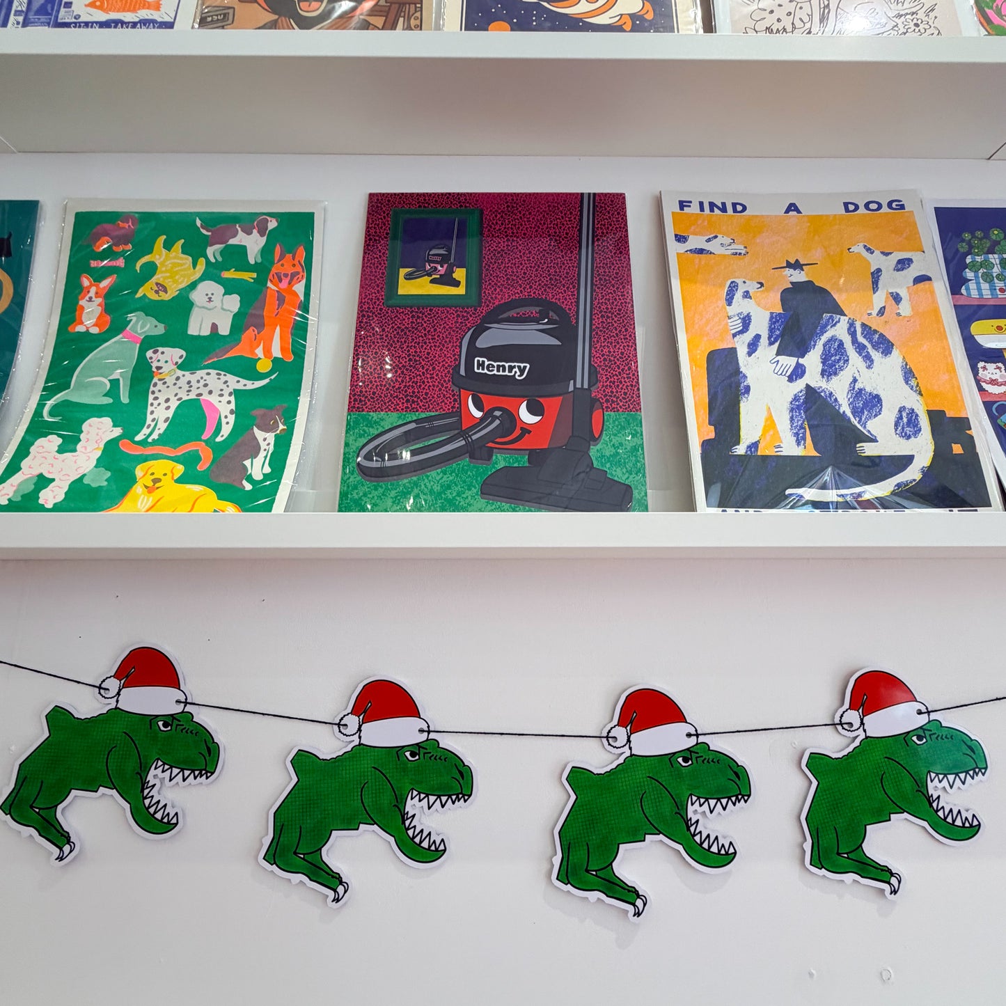 T Rex Christmas Garland