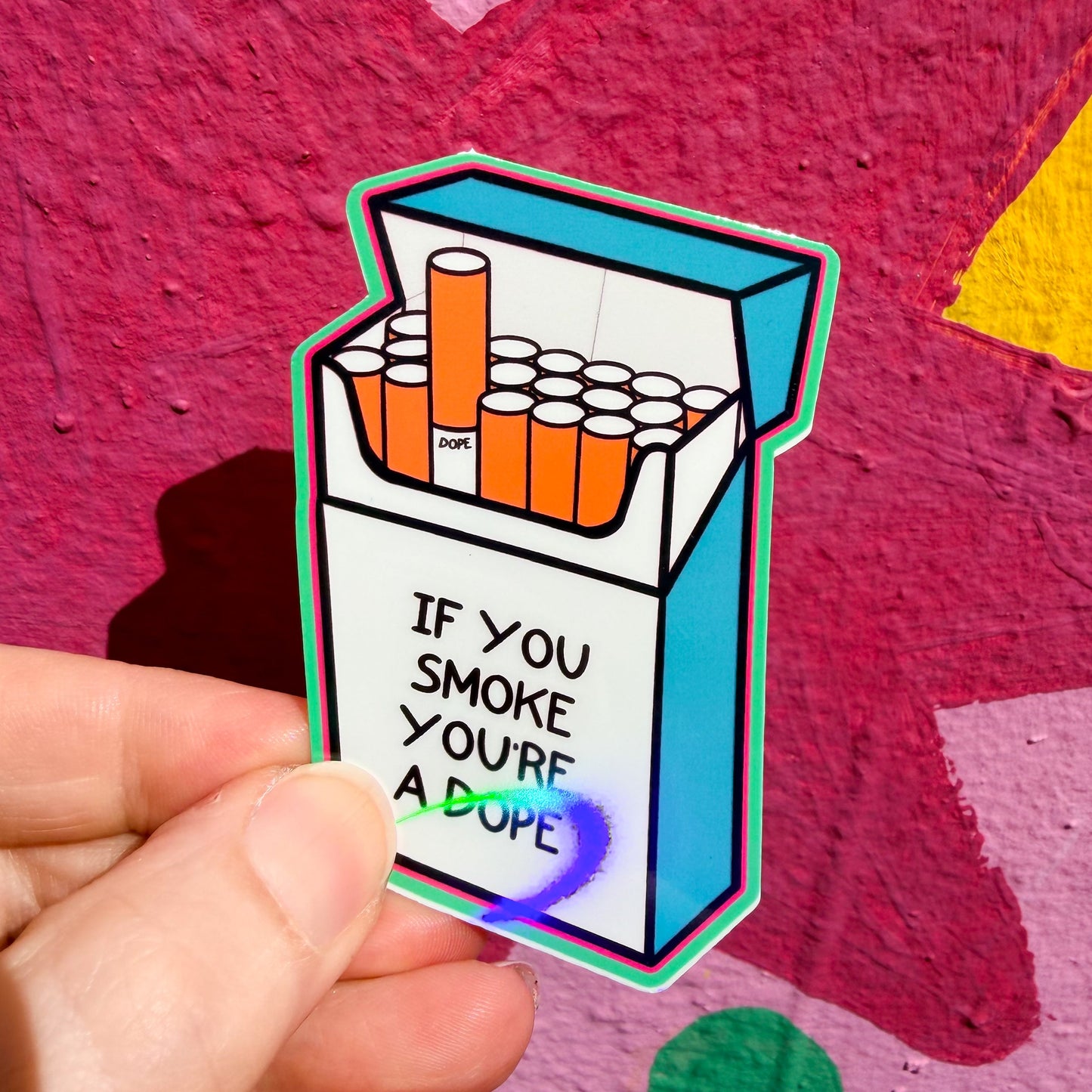 Cigarette Packet Sticker