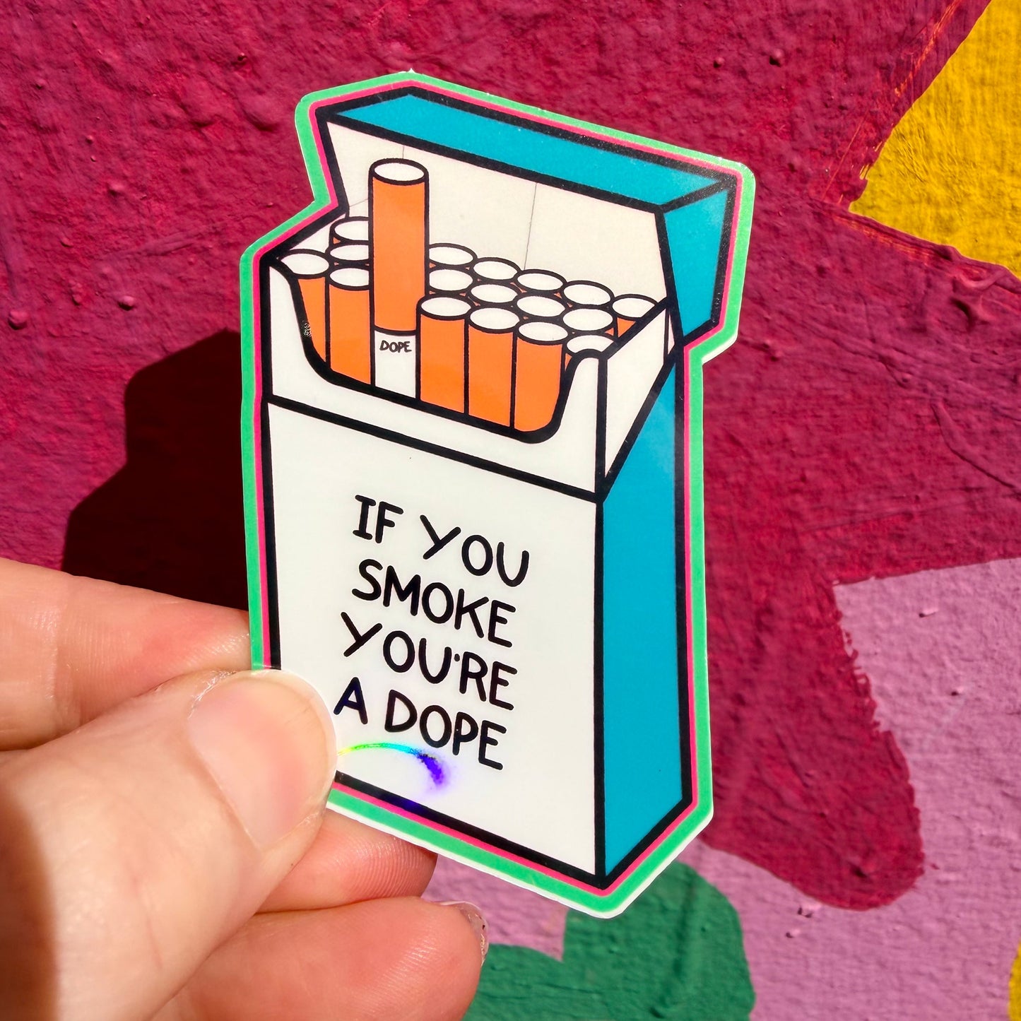 Cigarette Packet Sticker