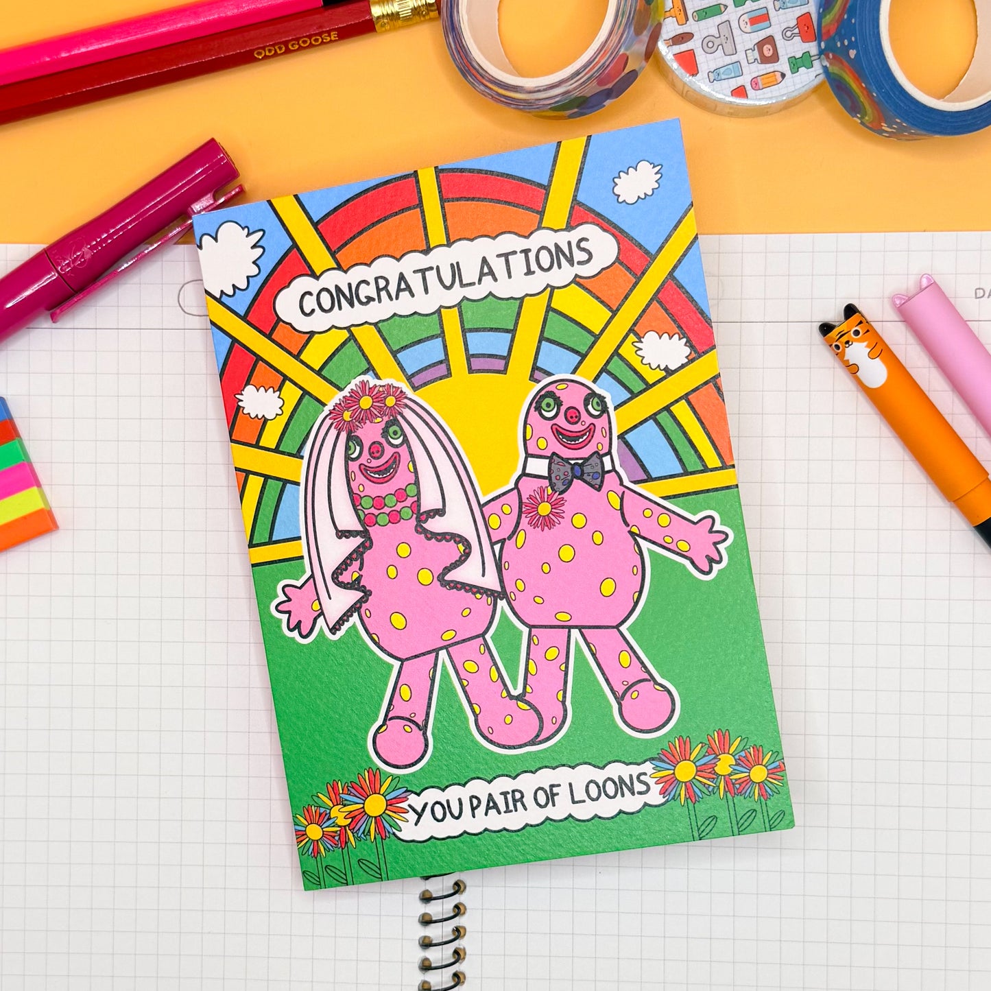 Blobby Wedding Card