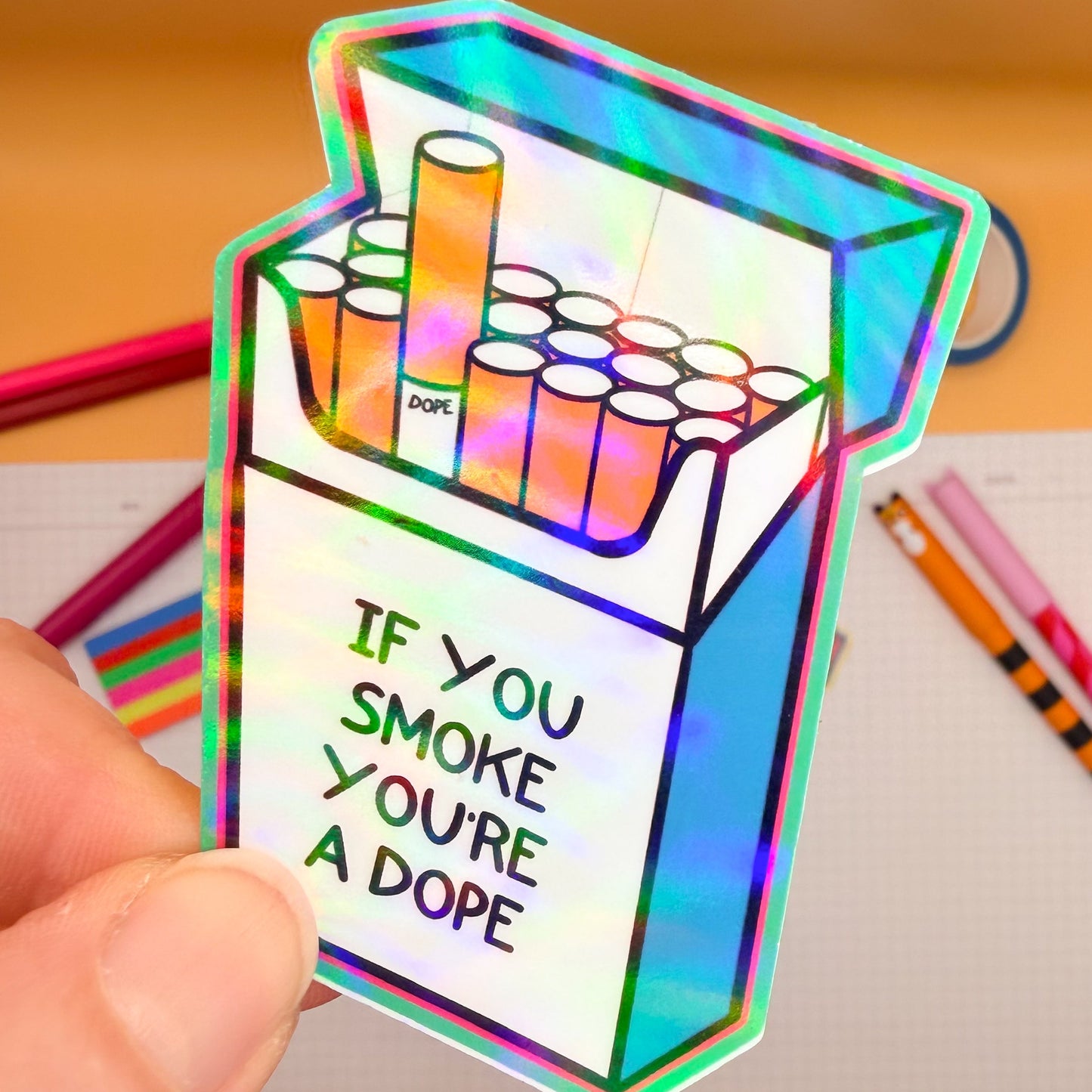 Cigarette Packet Sticker