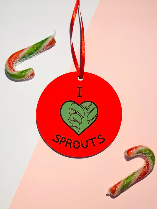I Love Sprouts Christmas Decoration