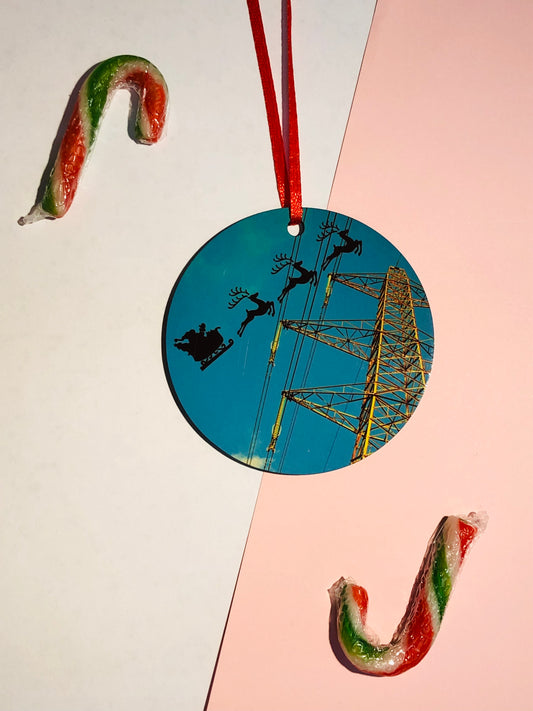 Blue Pylon Christmas Decoration