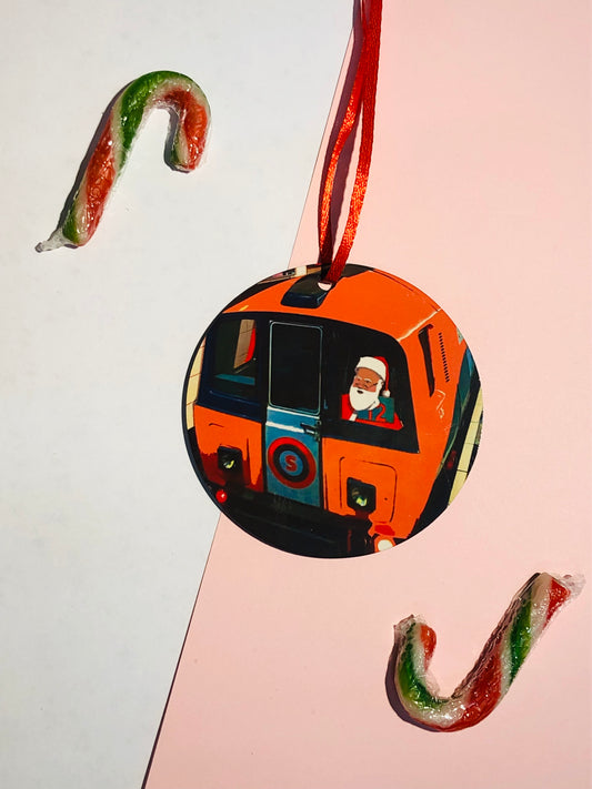 Subway Santa Christmas Decoration