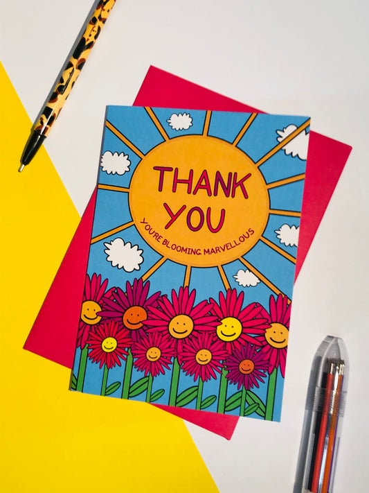 Blooming Marvellous Thank You Greetings Card