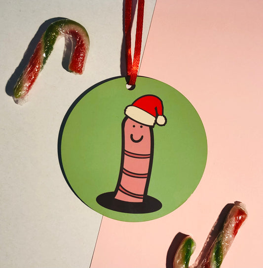 Cute Worm Christmas Decoration