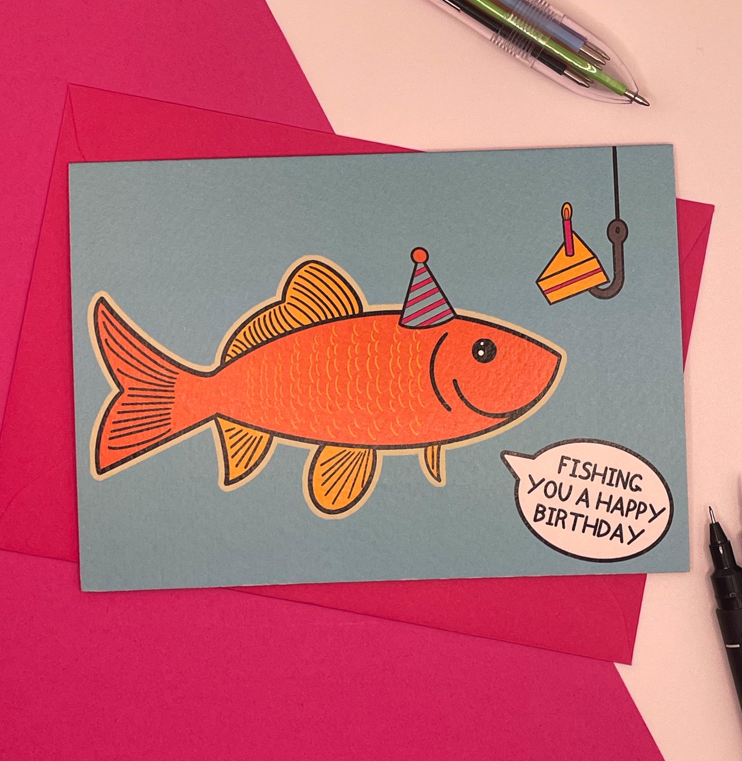 Fish Birthday Greetings Card