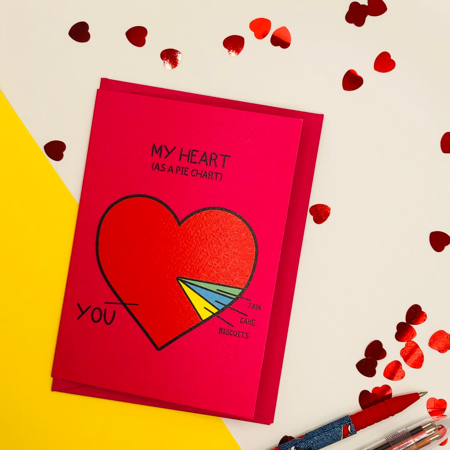 My Heart Pie Chart Card