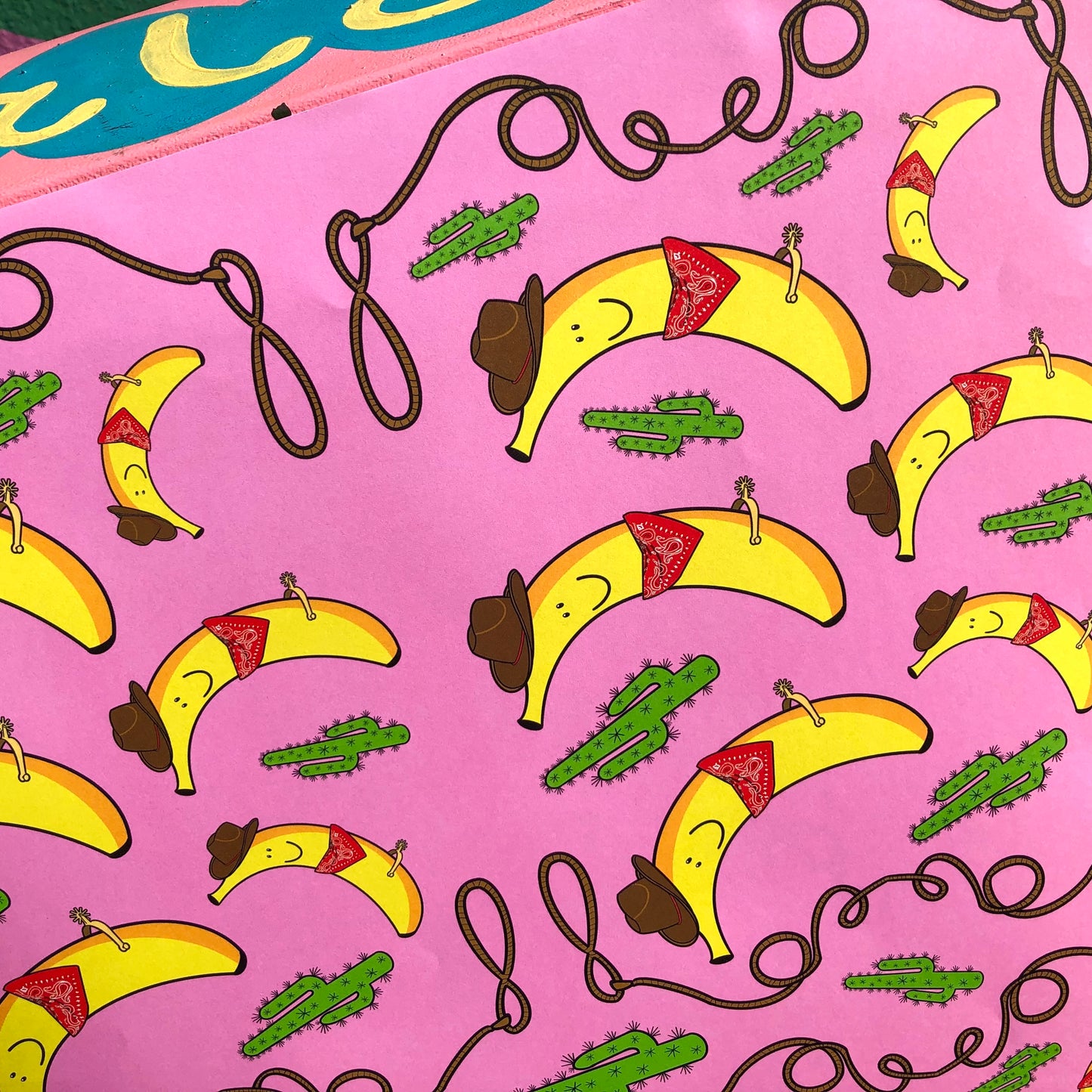 Cowboy Banana Wrapping Paper