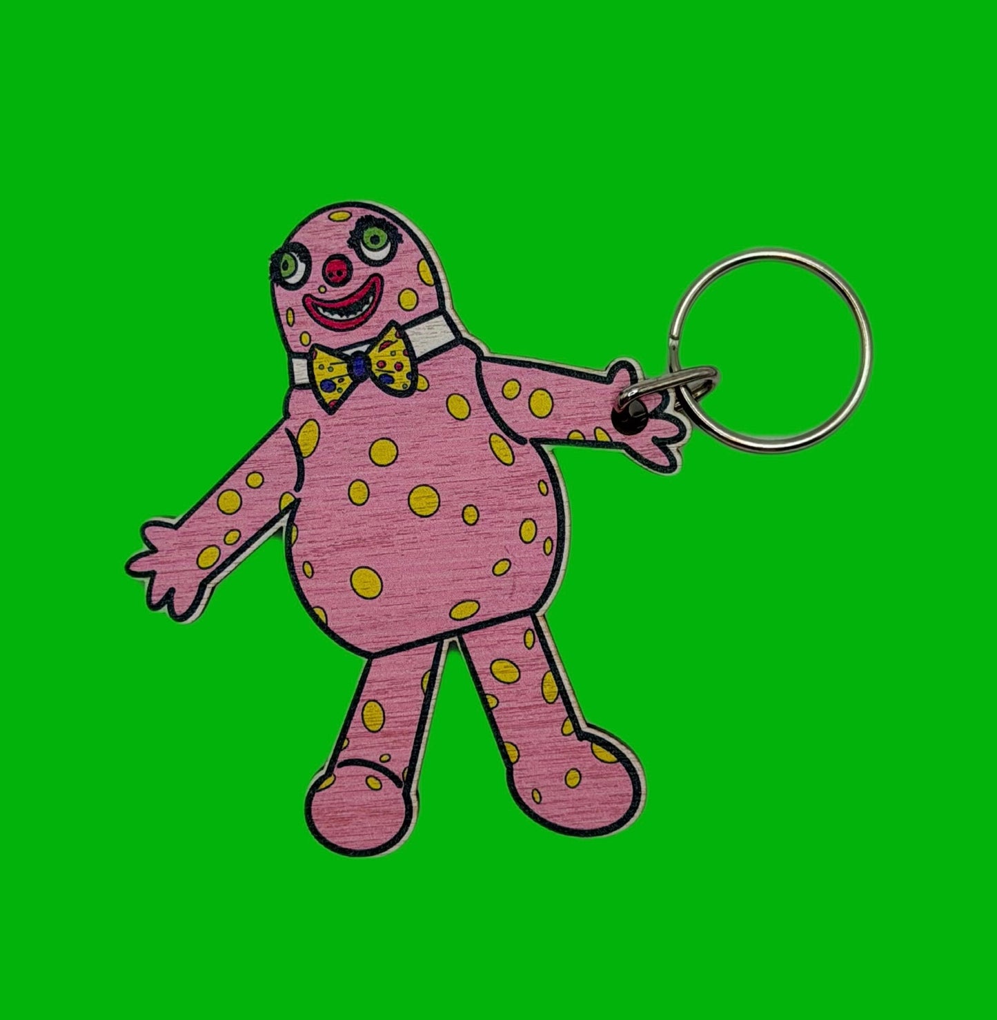Blobby Wooden Keyring